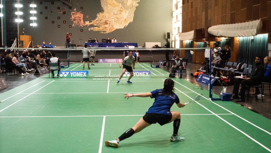 Melbourne Triumphs in Wilson Hall Badminton