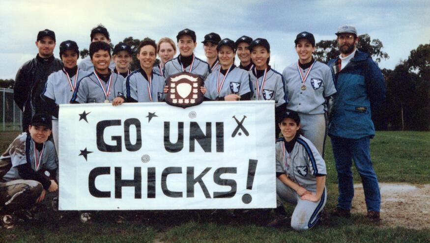 The University of Melbourne Baseball Club celebrates 30 years of their women's program